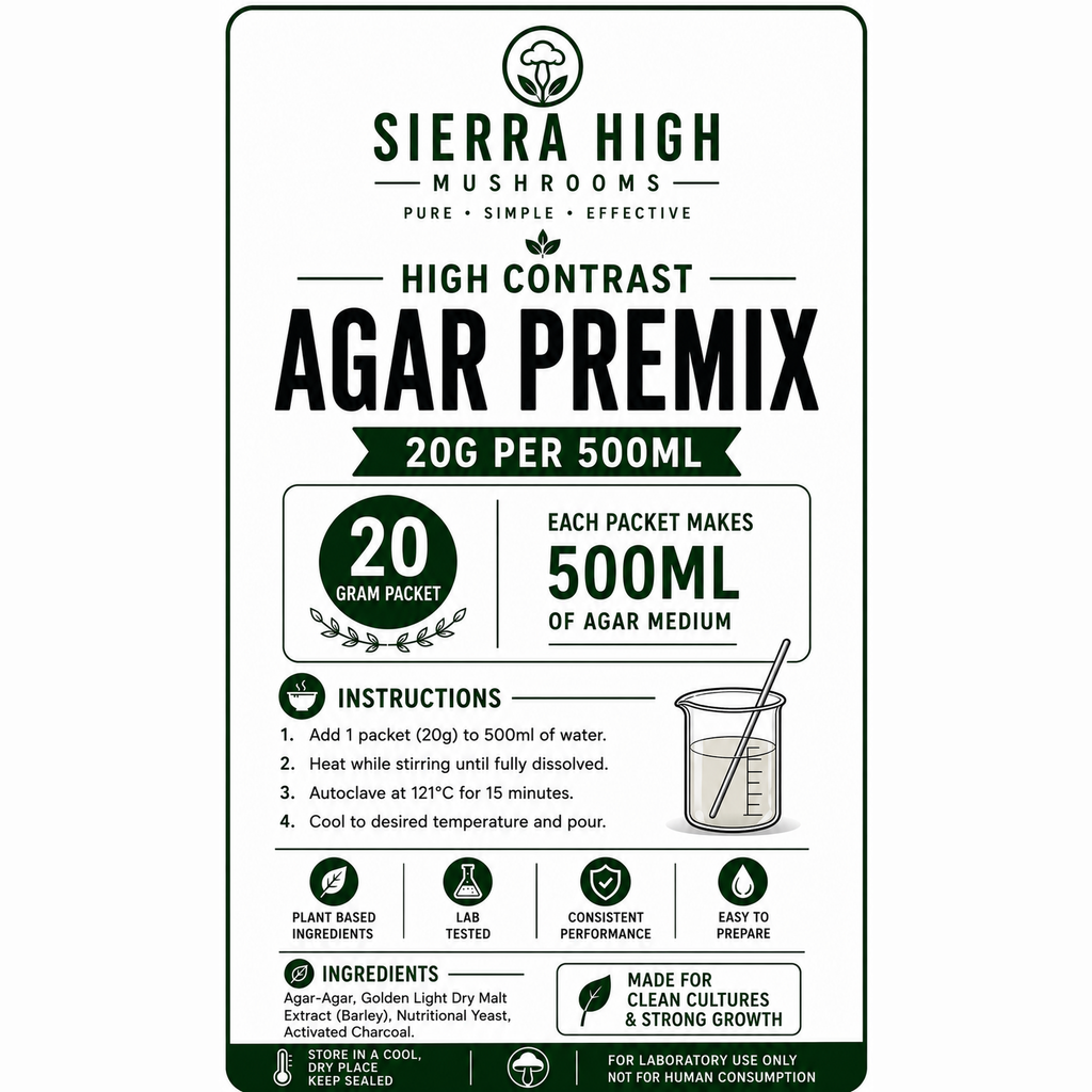 High Contrast MEA Agar Premix – 5 × 20 g Packets