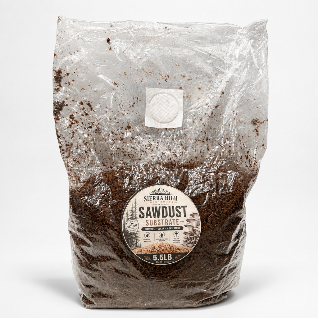 Sterilized 5.5 lb Hardwood Sawdust Mushroom Substrate | Ready to Inoculate